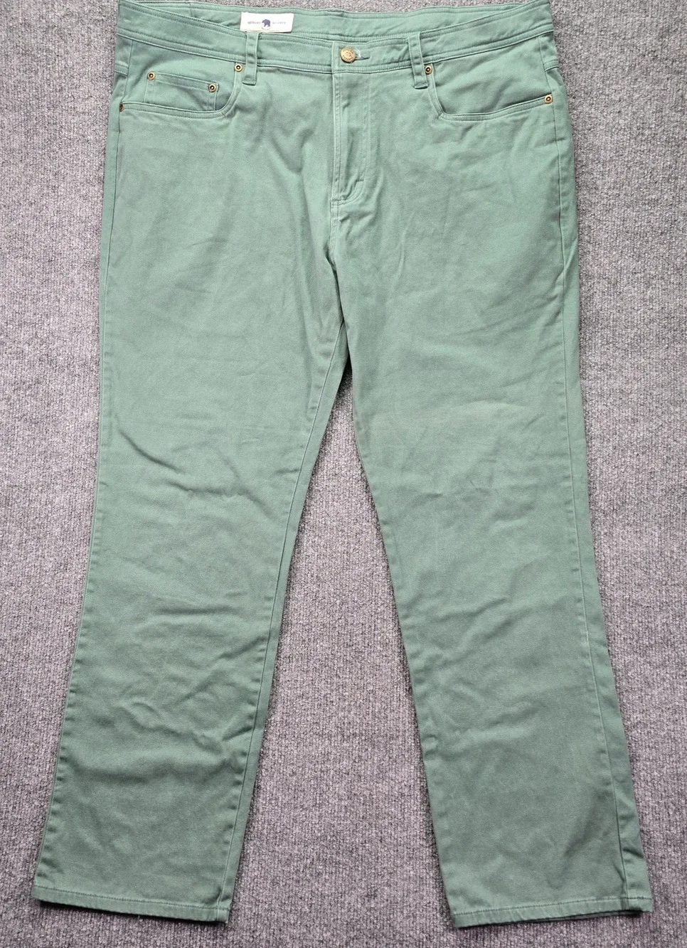 Onward Reserve Pants Mens 38x30 (38x29) Green 5 Pocket Stretch Casual Chino